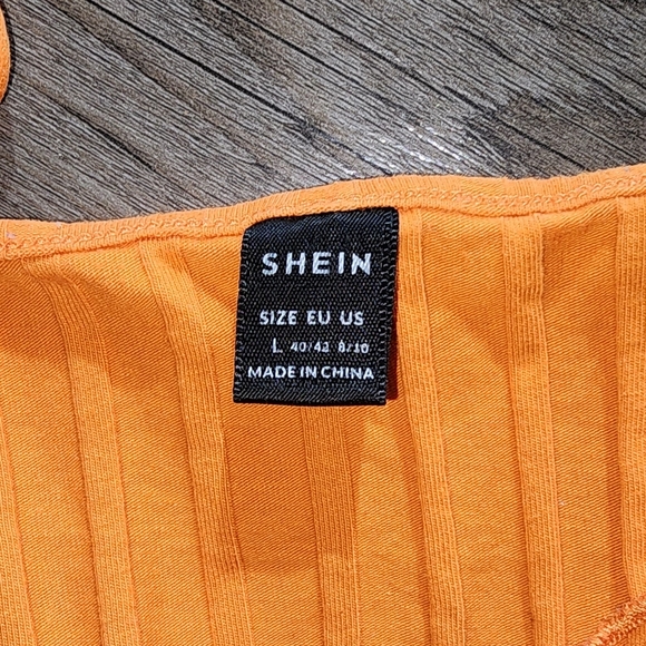 Neon Orange Crop Cami Top - Picture 3 of 3